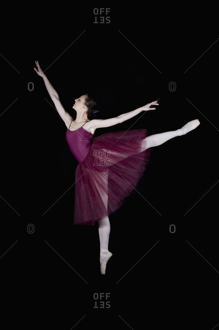 A ballet dancer doing an arabesque