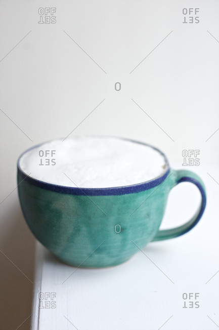 Cup with foamed milk