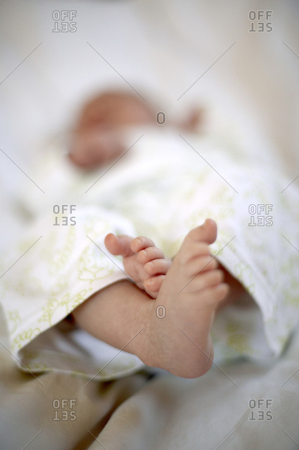 Close-up of Newborn Baby's Feet