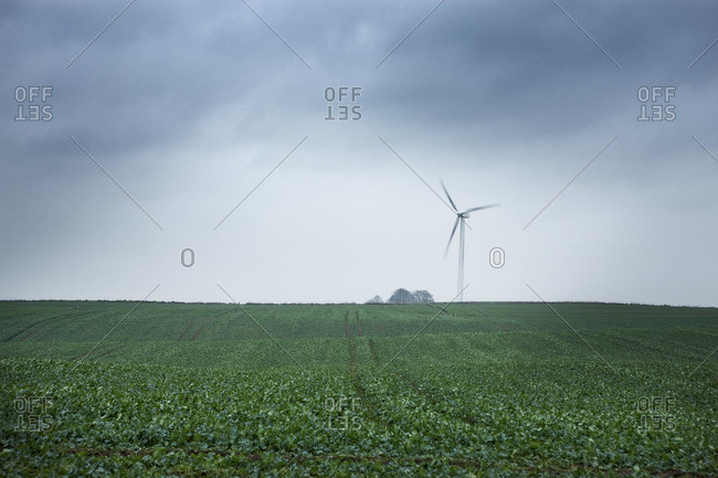 Wind Turbine on a Farm, Forlev, Region Midtjylland, Jutland Peninsula, Denmark
