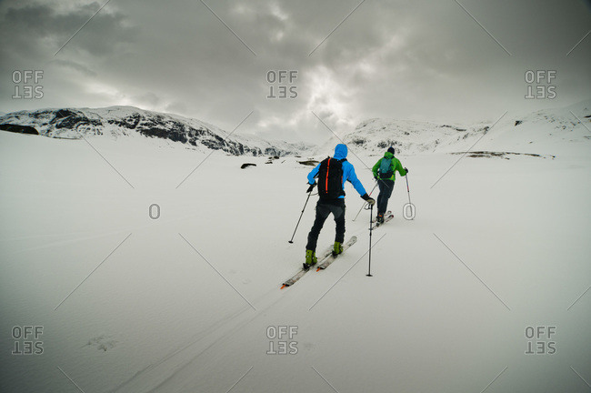 People skiing on mountain