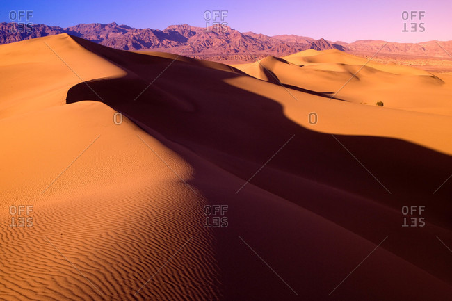 Desert scenic over sand dunes