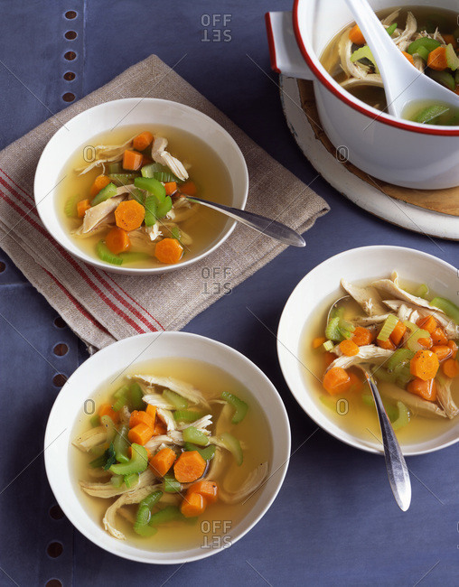 Classic Chicken Soup in bowls