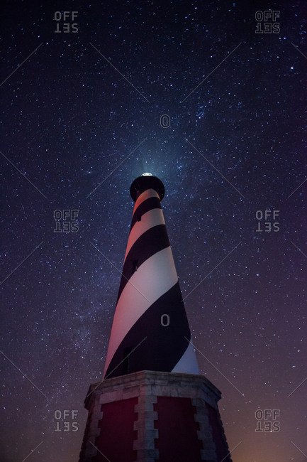 Cape Hatteras Lighthouse with Star Trails, Cape Hatteras National Seashore, North Carolina