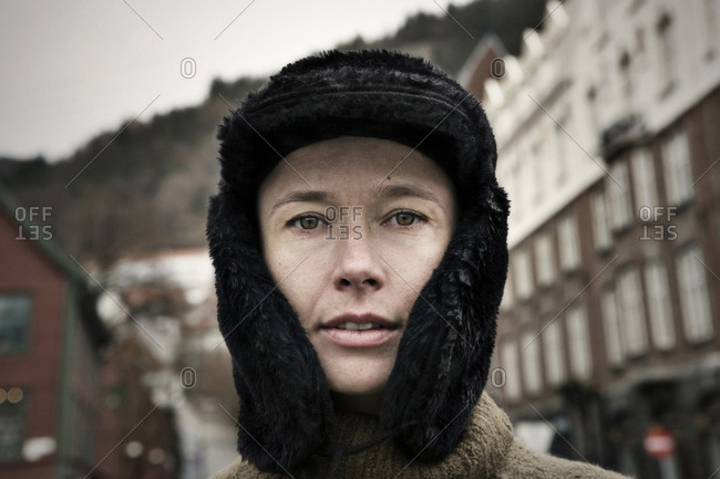 Portrait of a Polish Girl With Russian Hat