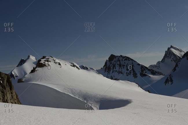 Mountain Peaks In The Snow