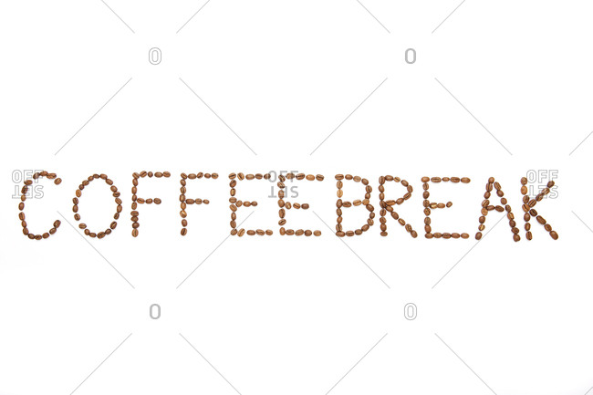 Coffee Beans Spelling Out \'Coffee Break\'