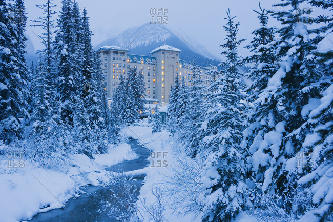 Hotel at Lake Louise, Banff National Park, Alberta, Canada