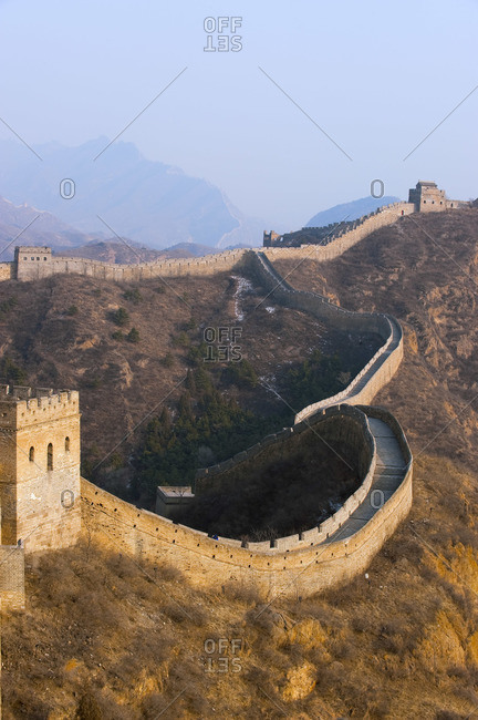 The Winding Walls of the Jinshanling Section of The Great Wall, Hebei, China