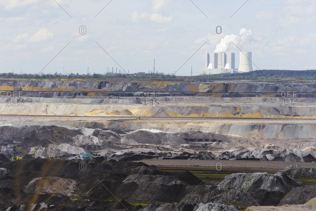 Germany, Saxony, Schleenhain, Brown coal mining