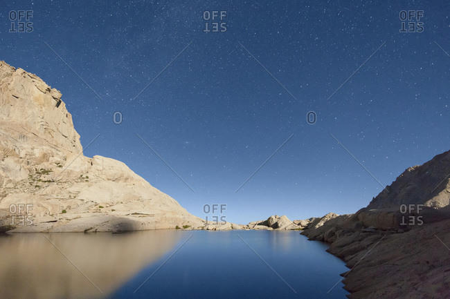 Lake and Stars, Mount Whitney, Sequoia National Park, Sierra Nevada Range, California, USA