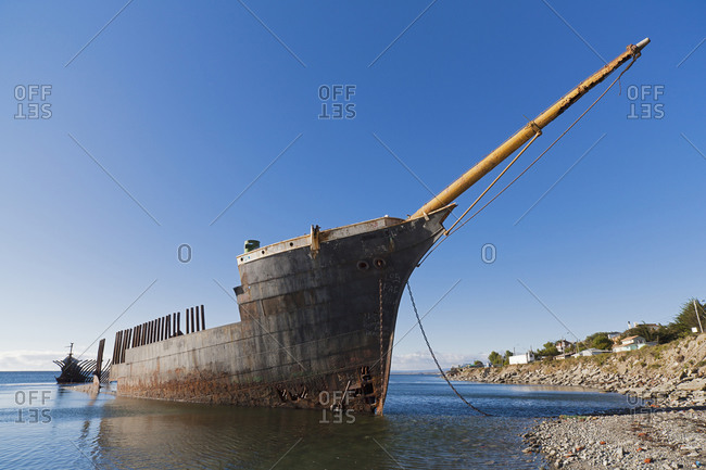 View of Ship wreck in water