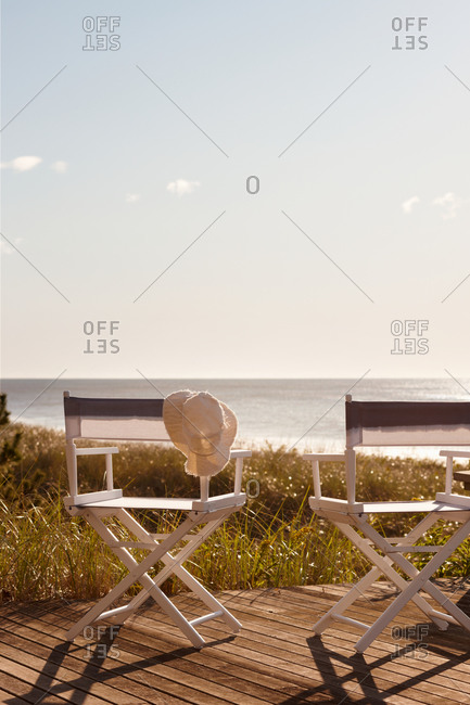 Director\'s chair on beach