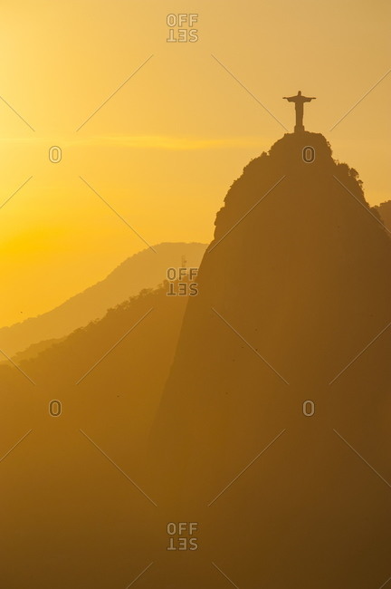 View from the Sugarloaf of Christ the Redeemer statue on Corcovado, Rio de Janeiro, Brazil