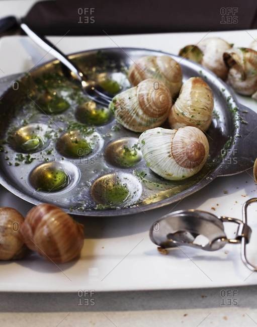 Snails as gourmet food