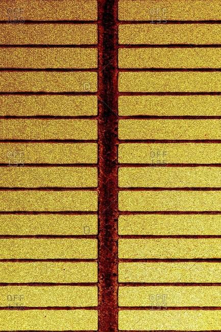 Close-up of a high performance solar cell made from a monocrystalline silicon wafer
