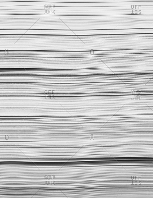A stack of recycled white paper