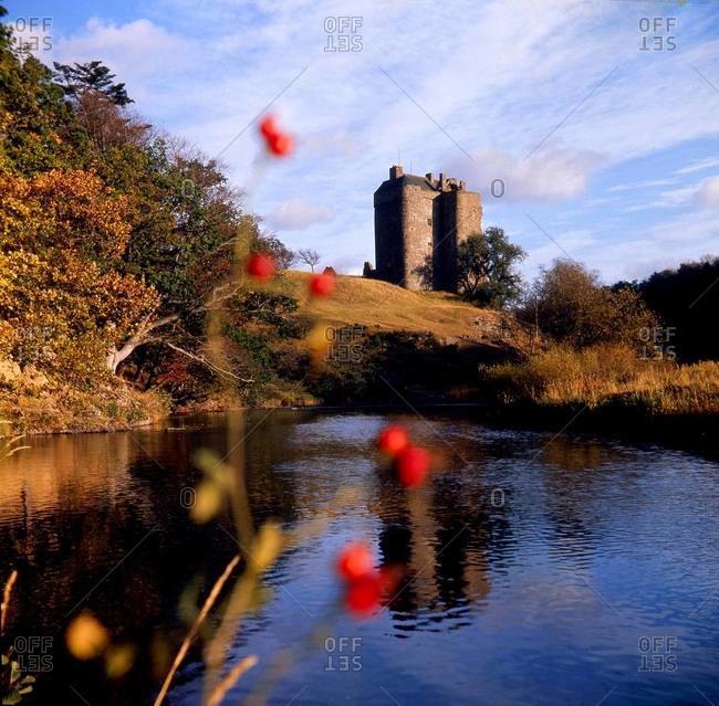The Neidpath Castle in the Borders, Scotland