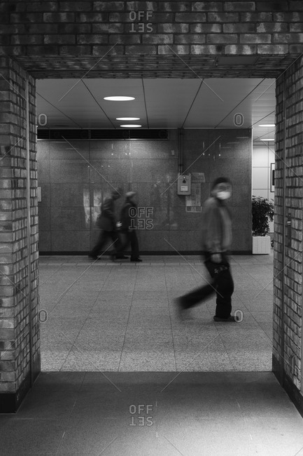 Man walking Underground Shinjuku, Tokyo, Japan