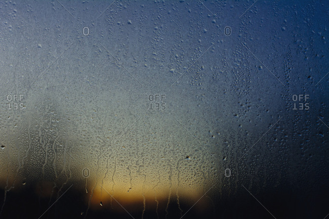 Rain droplets on window