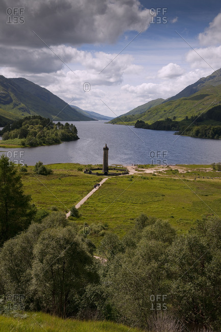 The Jacobite monument on Loch Shiel, Glenfinnan