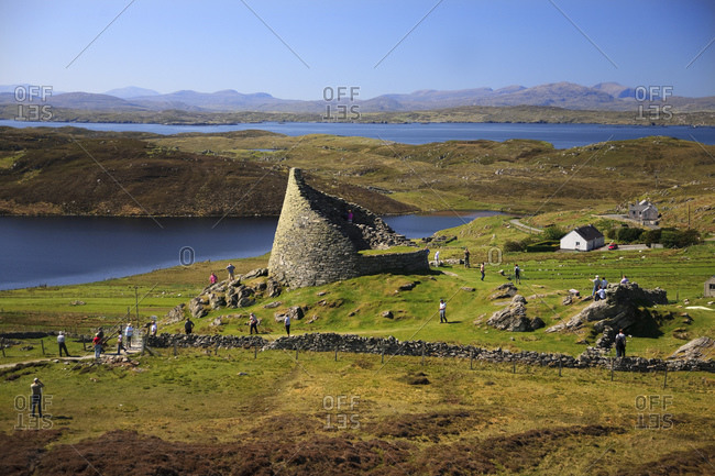 Dun Carloway broch situated on the west coast of the Isle of Lewis, Scotland