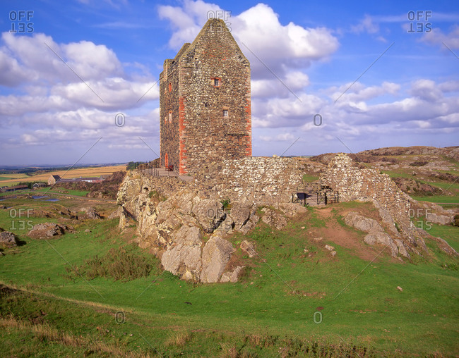 Smailholm Peel Tower atop Lady Hill, Scotland
