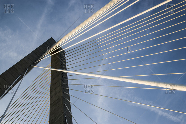 Detail of Ravenel Bridge in Charleston, South Carolina