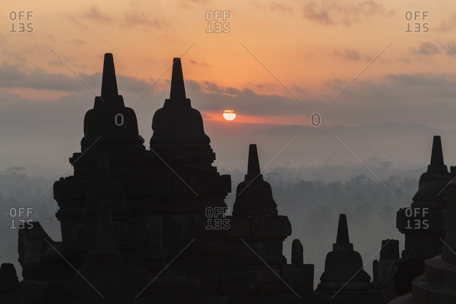 Borobudur Buddhist Temple, UNESCO World Heritage Site, Java, Indonesia