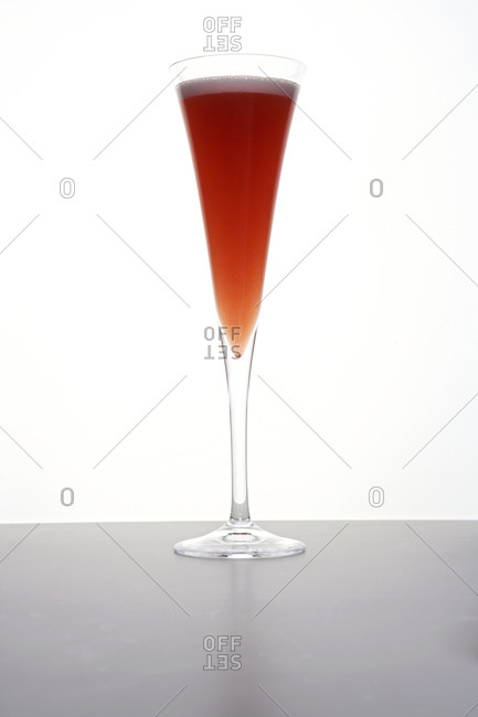 Blood orange mimosa cocktail