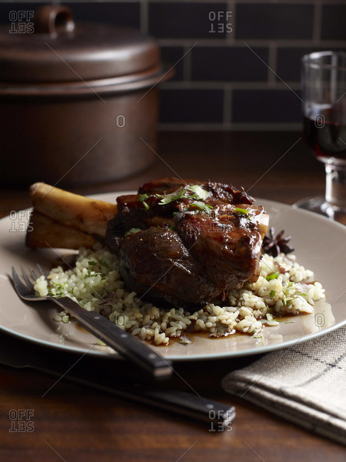 Braised wild boar shanks with sweet soy and star anise