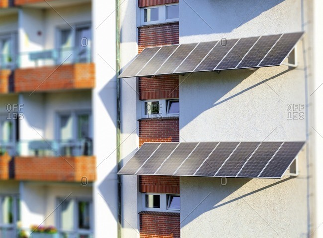 Solar panels on houses