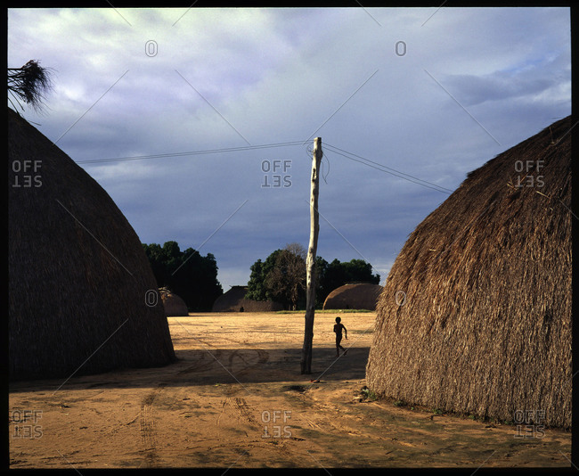 Hut at the Kamayura tribe in the Xingu region of the Amazon in Mato Grosso, Brazil