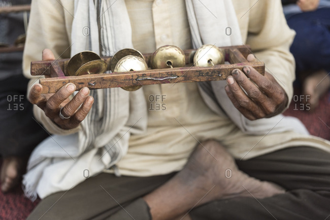Homemade musical instruments from a village band in India
