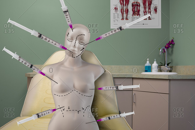 Dummy in a plastic surgeon\'s office