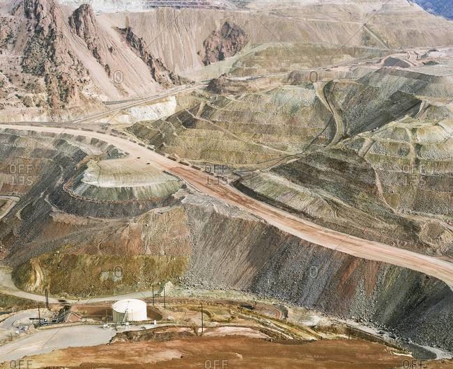 Copper mining pit in Morenci, Arizona