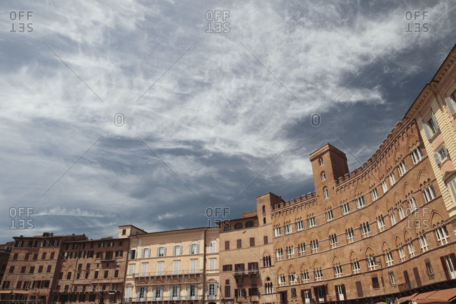 Piazza del Campo is the principal public space of the historic center of Siena, Tuscany, Italy