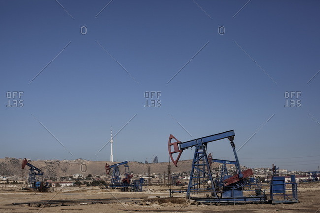 Oil wells drilling in Azerbaijan