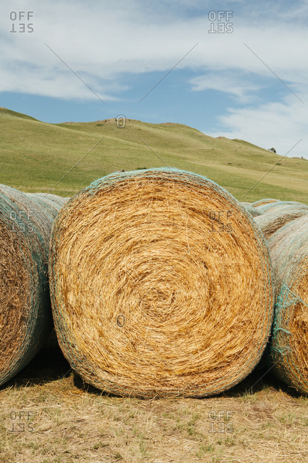 Hay bales, near Billings, Montana