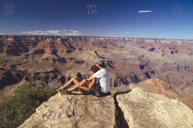 Couple enjoying the view at Grand Canyon