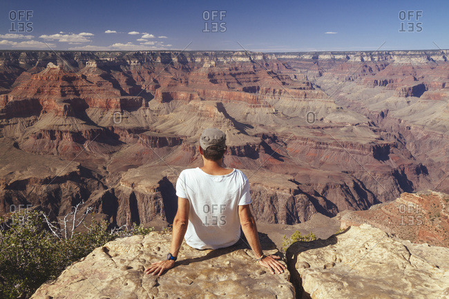 Man enjoying the view at Grand Canyon