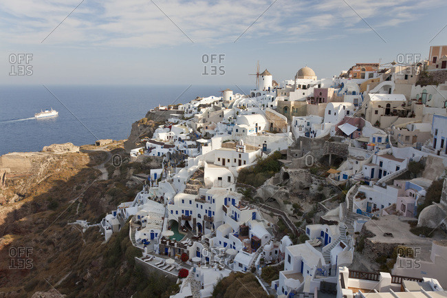 General view of the village of Oia, Santorini, Greece