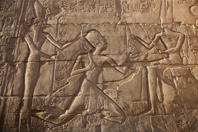 Temple relief in Karnak, Luxor, Egypt