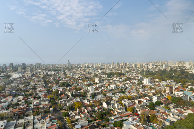 Aerial view of Saavedra neighborhood of Buenos Aires, Argentina