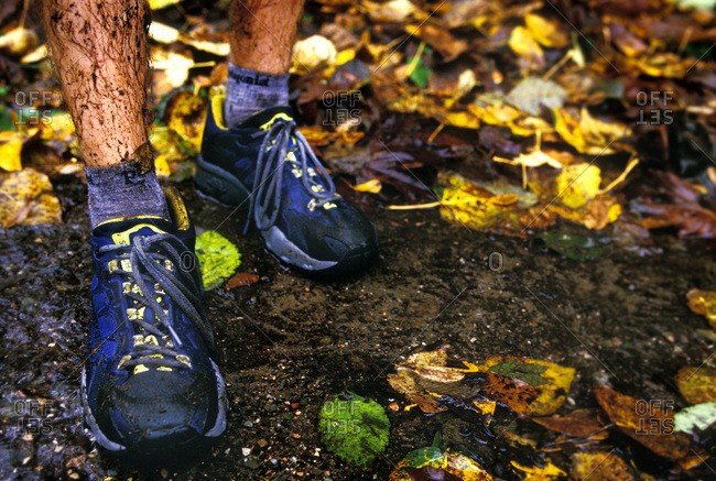 Wet and muddy trail running shoes