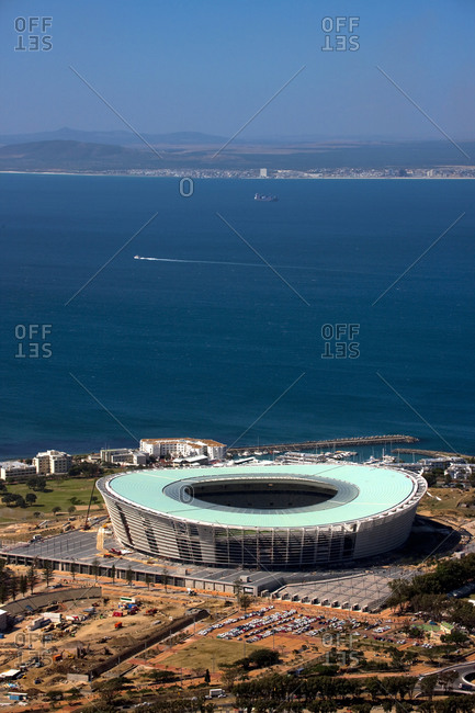 High angle view of Cape Town Stadium, South Africa