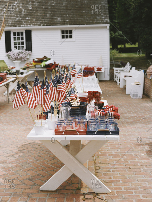 Fourth of July decorations at estate sale