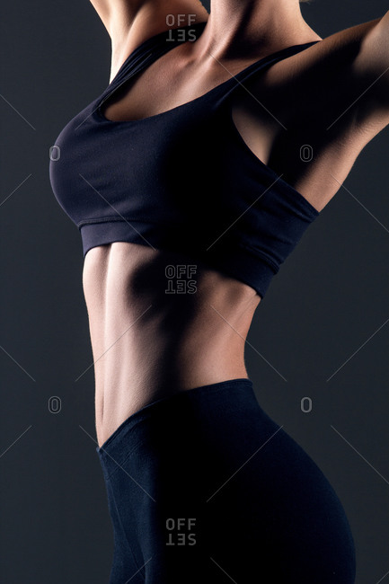 Woman modeling athletic underwear