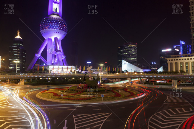 A roundabout in Pudong, Shanghai