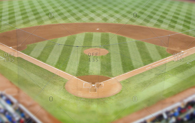 Empty baseball field in the USA